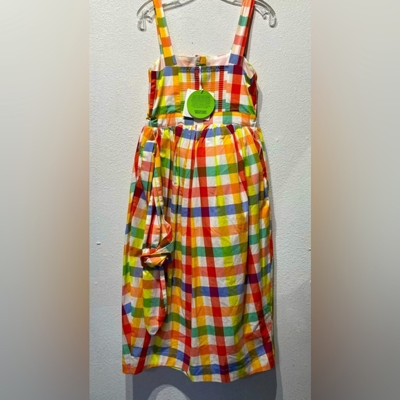 NWT Christopher John Rodgers For Target Multi Colored Plaid Midi Dress - Picture 4 of 9